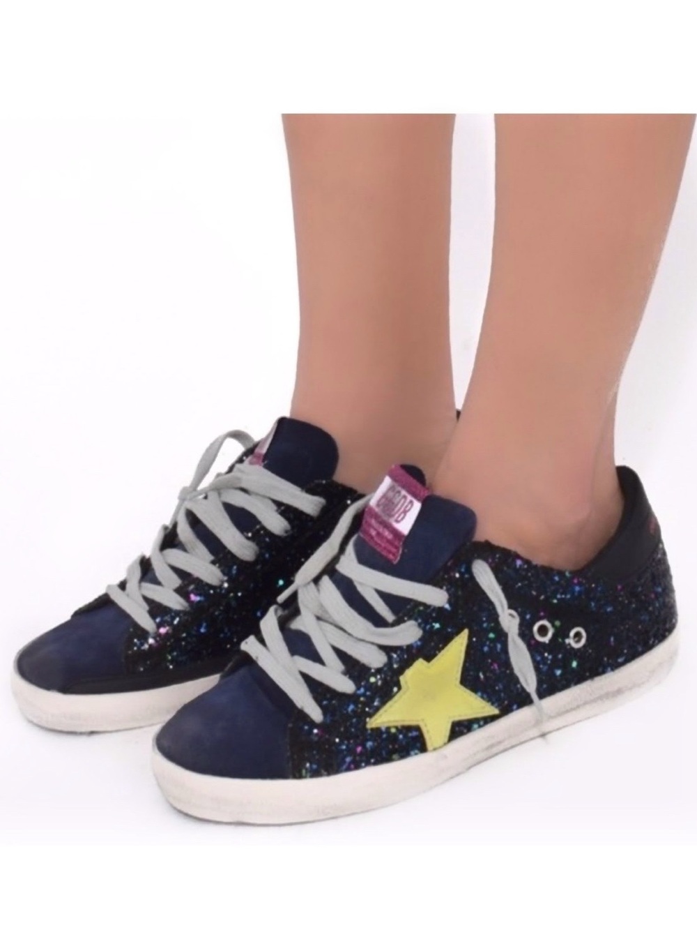 GOLDEN GOOSE Superstar Disco Glitter Low Top Women’s Sneakers — Size 40 (US 9.5)